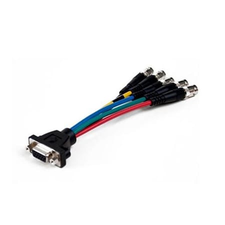 Comprehensive 6 in. HR Pro Series Low Profile VGA HD 15 jack to BNC Cable VGA15JLP-5BJ-6INHR
